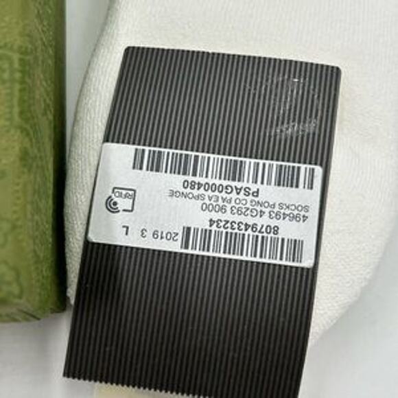 Gucci unisex logo imtarsia stretch, cotton blend socks size large - Picture 6 of 7